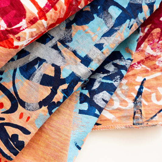 Hand Painted Scarf by Abbas Yousif