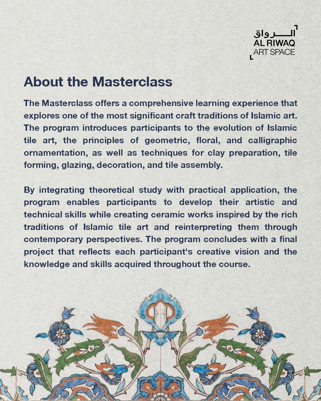 Islamic Tiles Masterclass