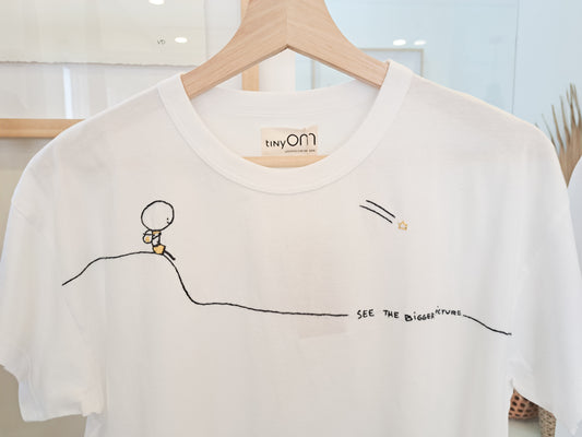 TinyOm White Embroidered T-shirts