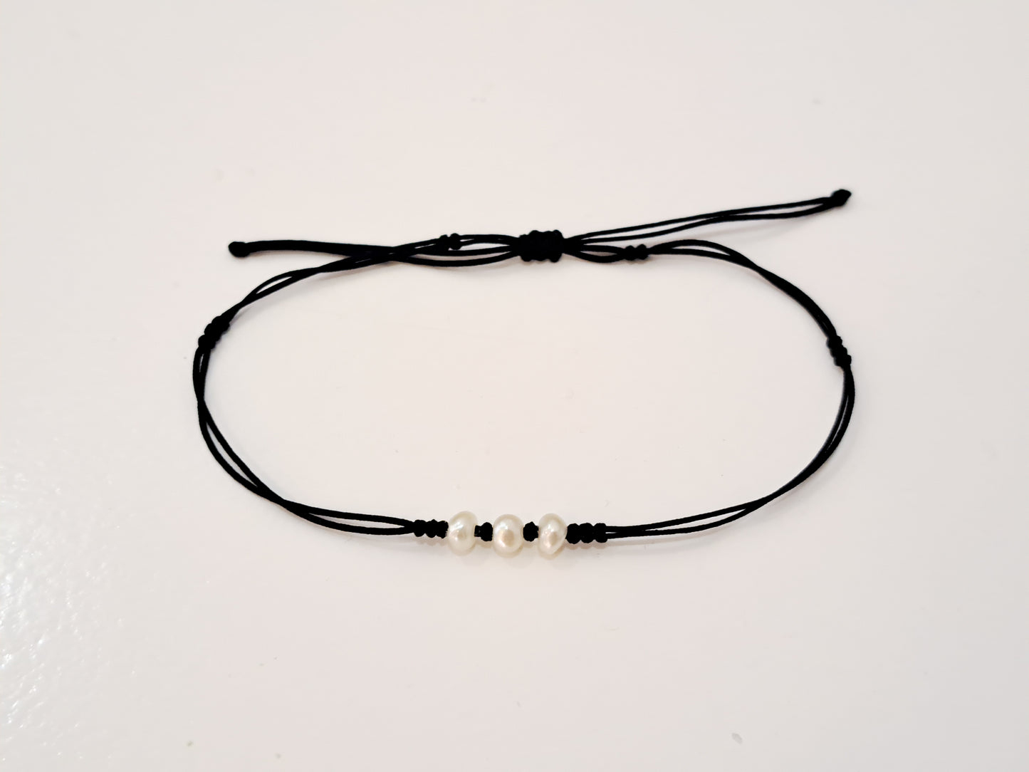 TinyOm Jewellery -  Pearls on Thread Bracelet
