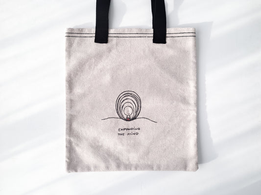 TinyOm Embroidered Tote bag