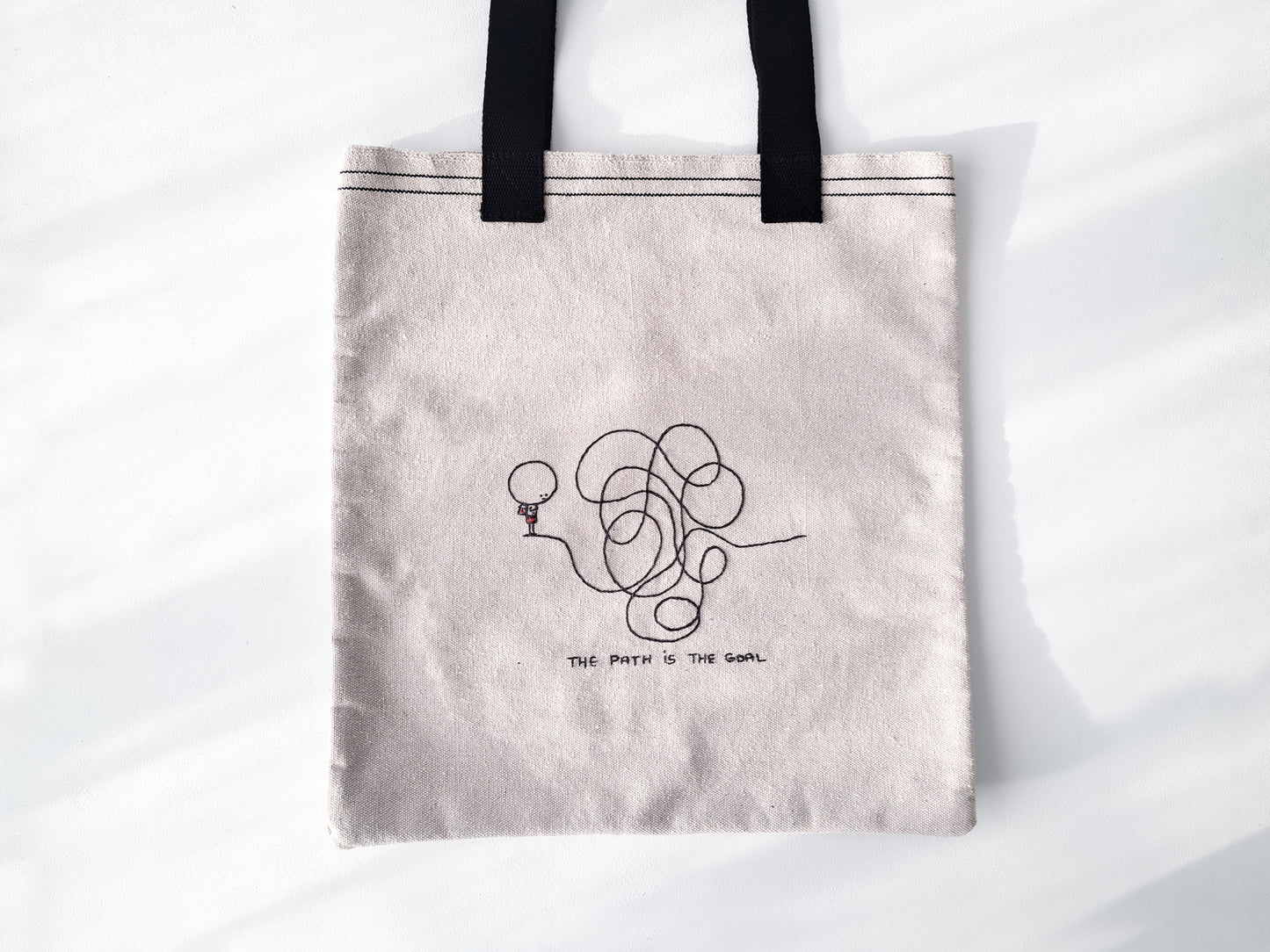 TinyOm Embroidered Tote bag