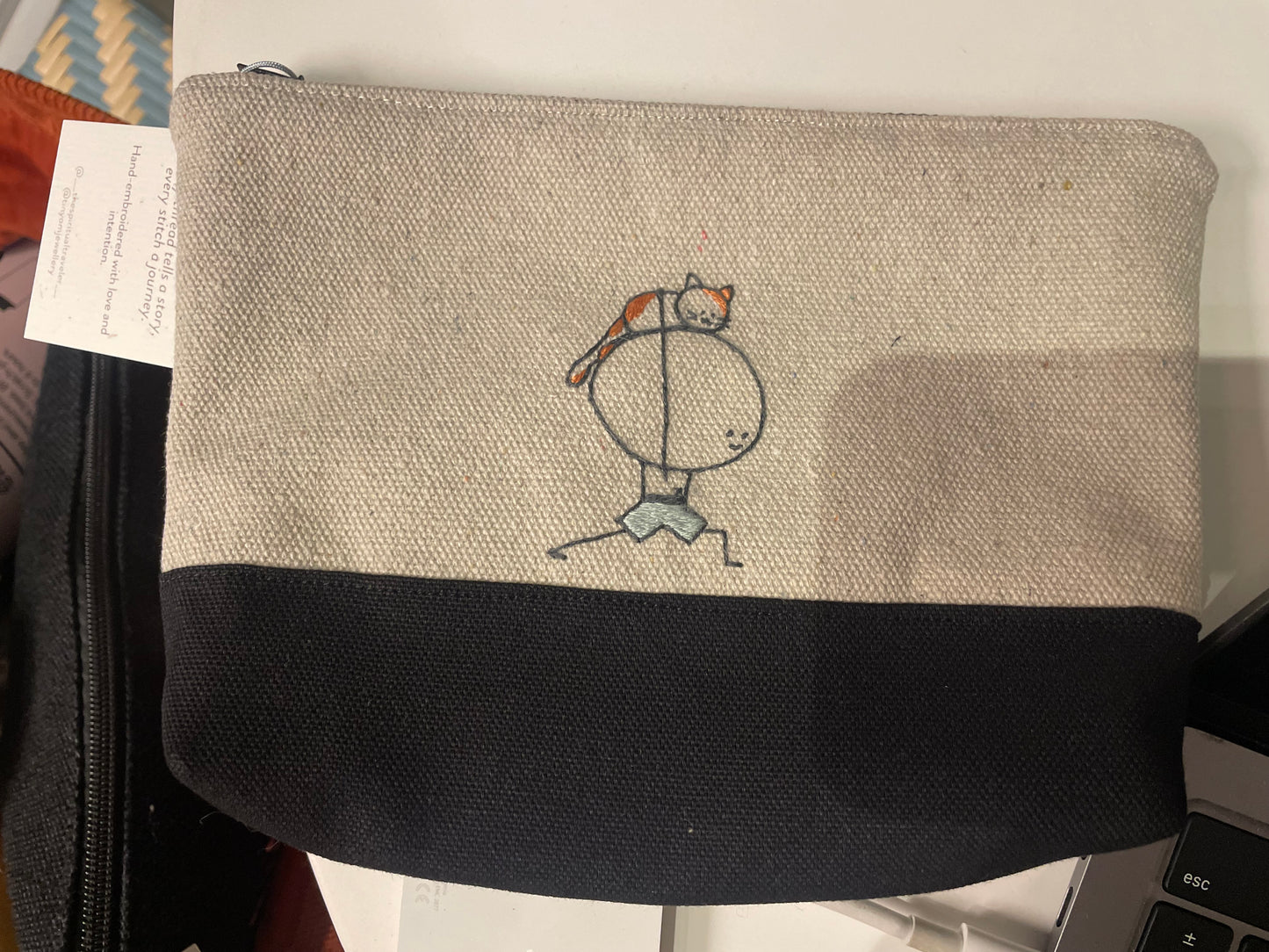 TinyOm Embroidered Pouches