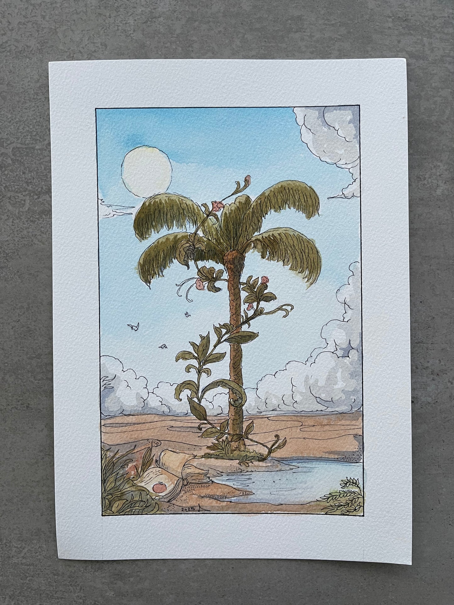 An Imaginary Place Called Home - Watercolor Painting 1